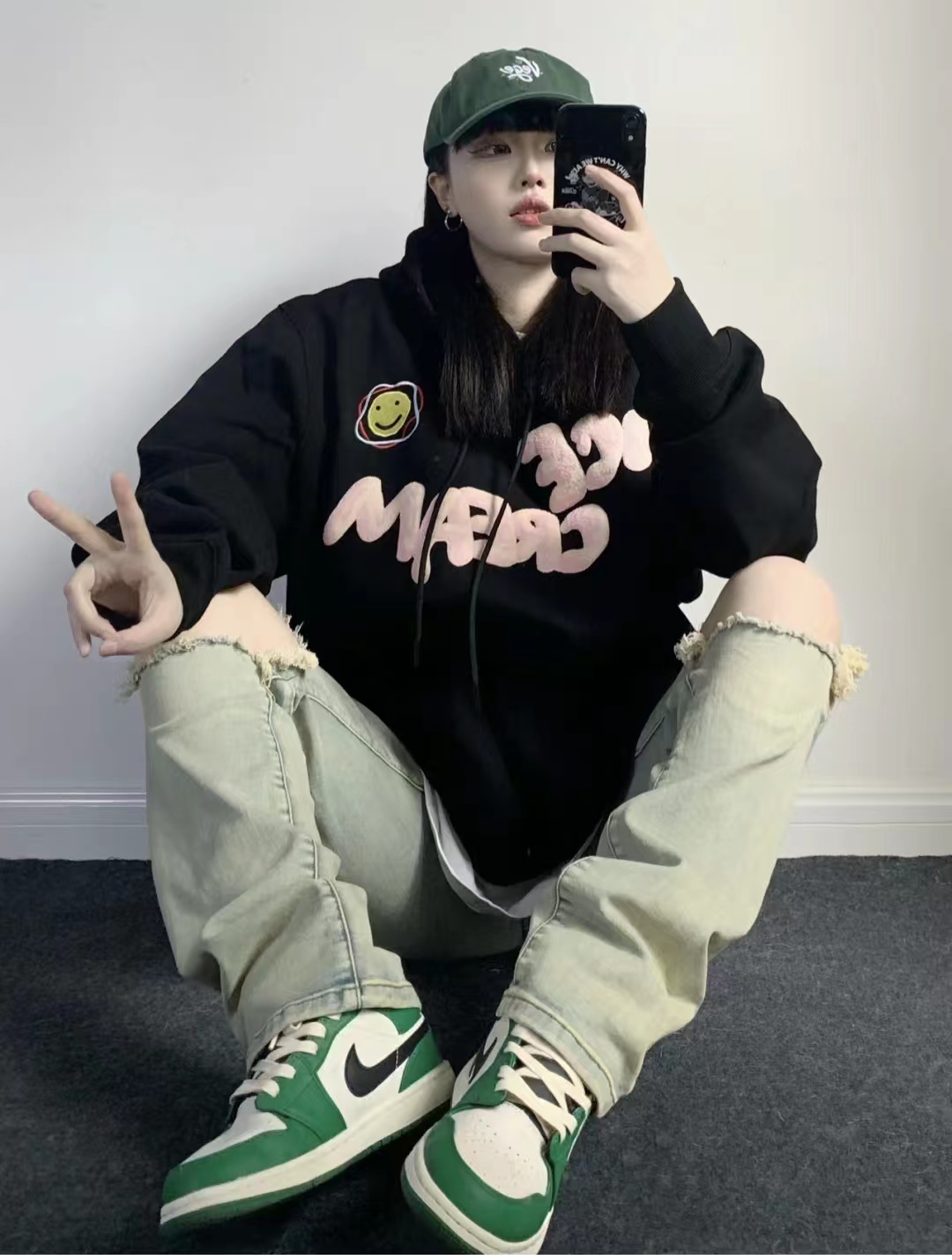 中性风卫衣穿搭女,158的村花中性风卫衣穿搭