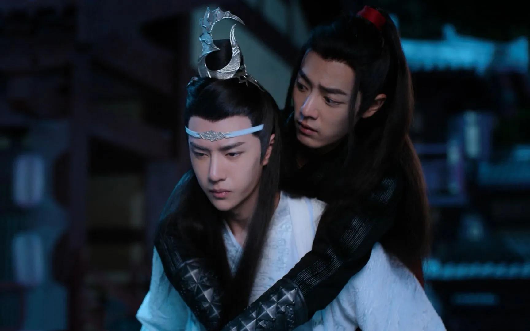 陈情令魏婴十六年归来蓝湛泪目,陈情令魏婴跳崖蓝湛放手吧