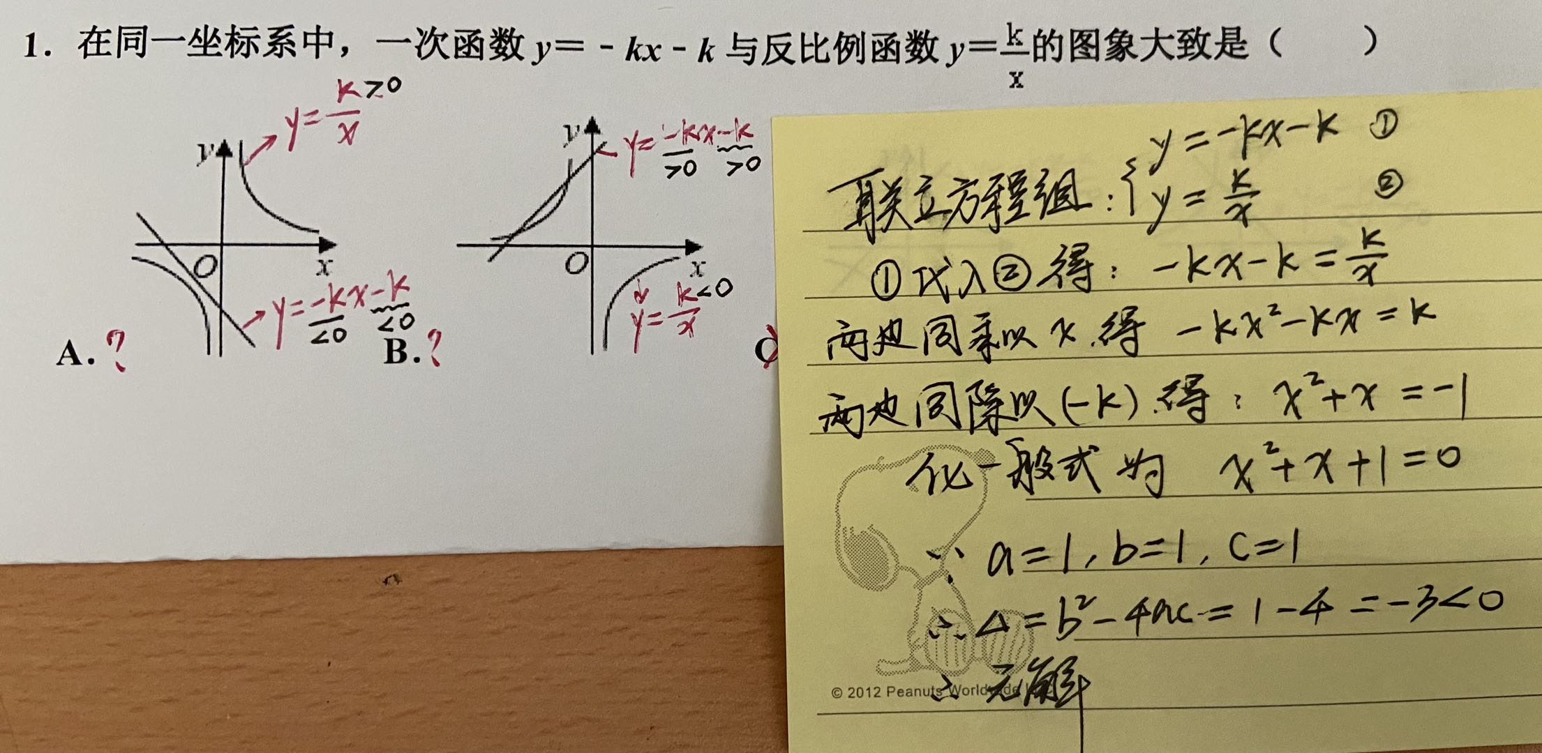 如何分辨一次函数和反比例函数,反比例函数图像判断正确方法