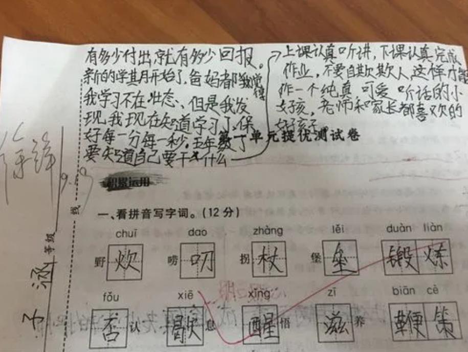 家长试卷分析老师表扬,家长试卷评价孩子的评语