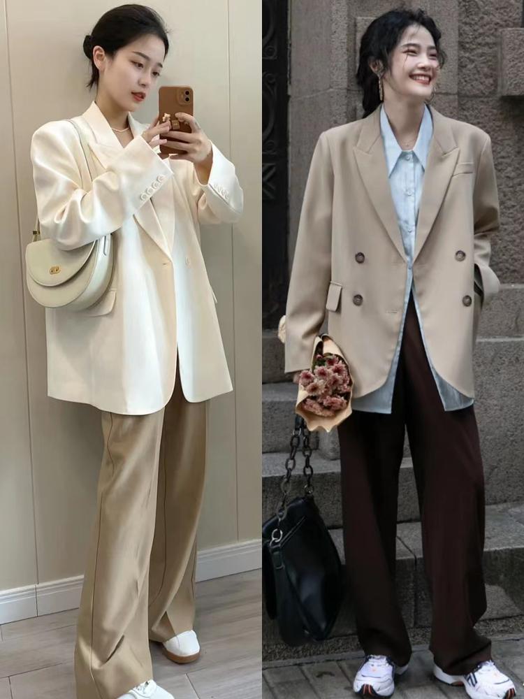春天穿双面西装搭配什么裤子和鞋,休闲修身西装搭什么裤子好看