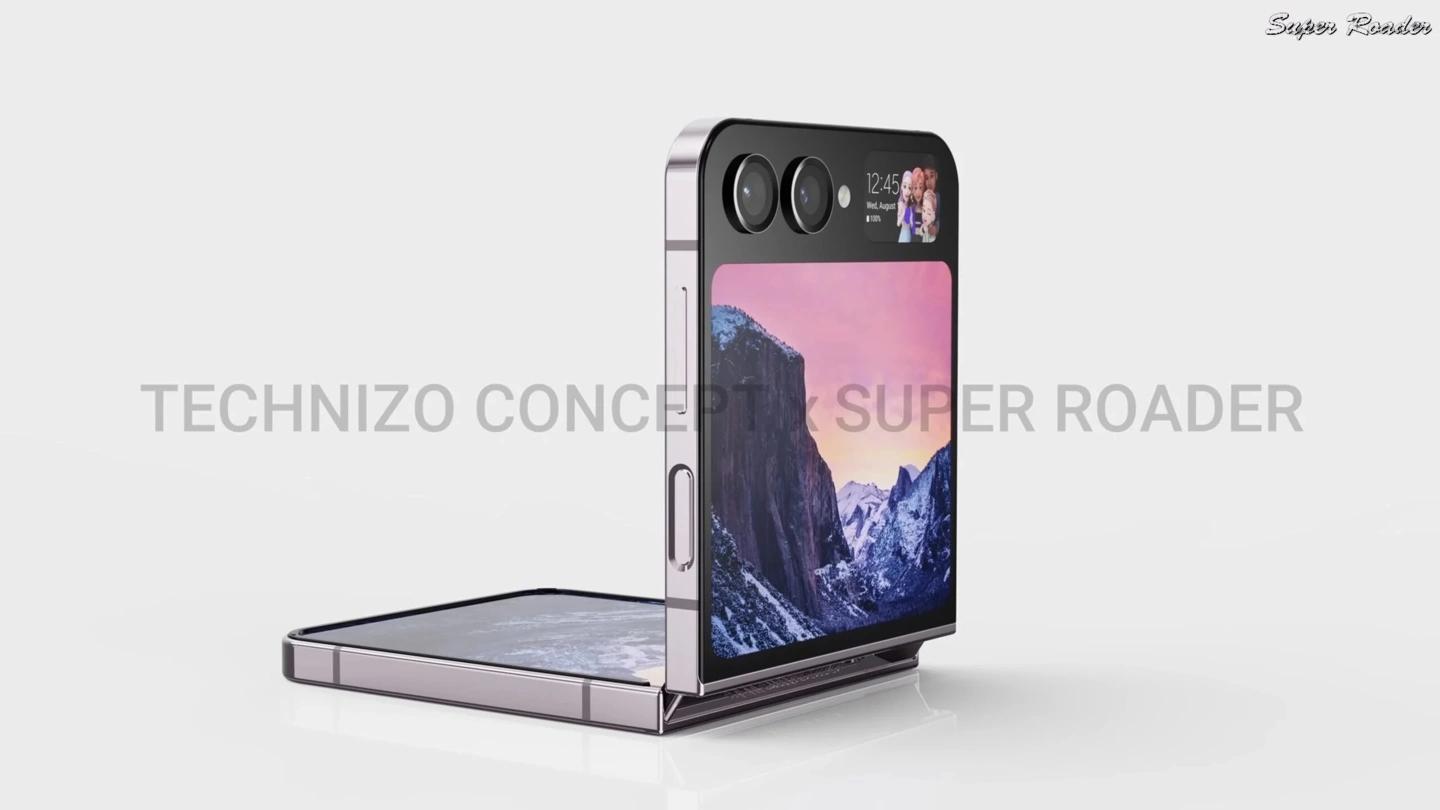 三星galaxyzflip5外屏素材,三星galaxyzflip5折叠屏手机