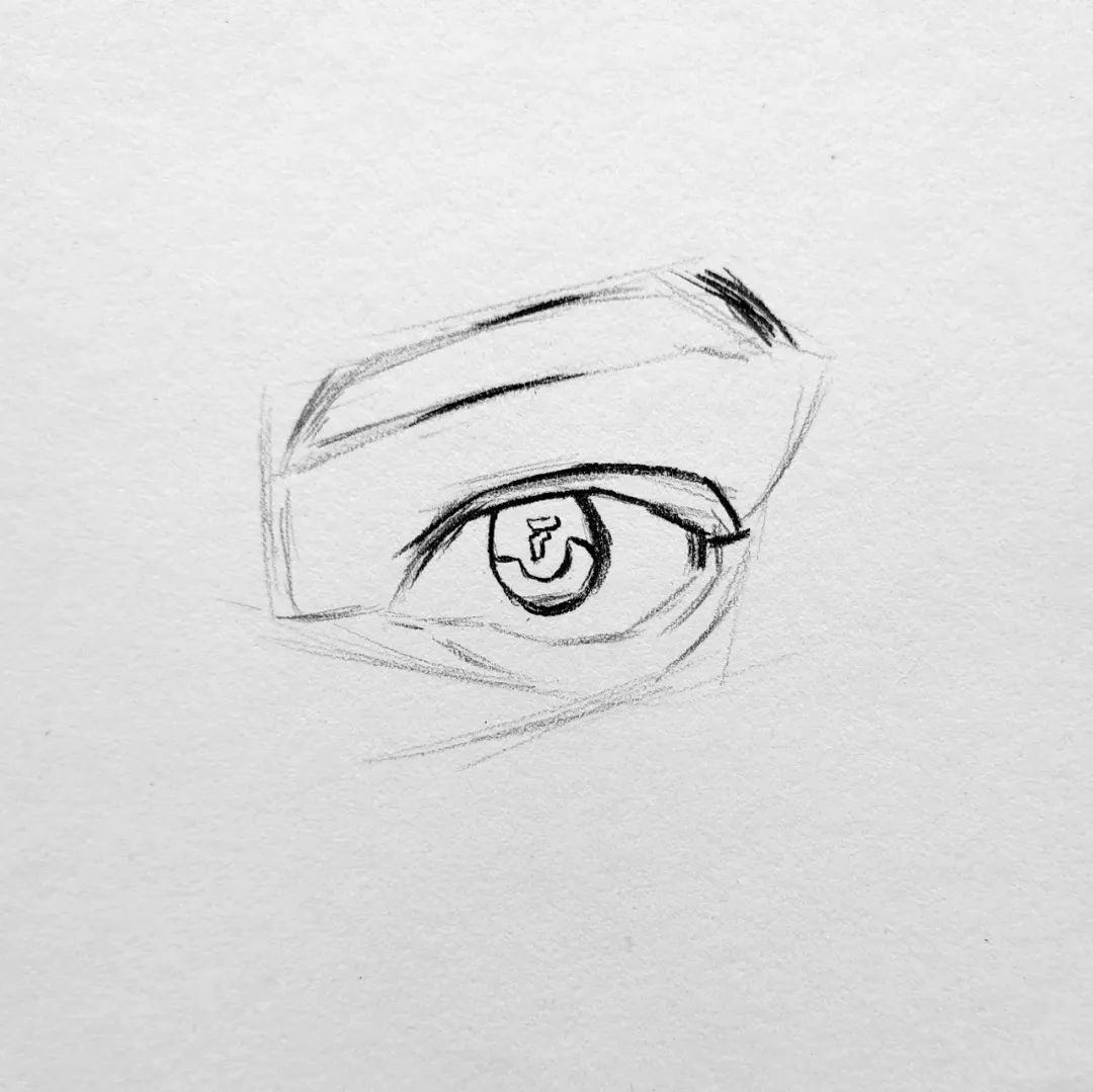 石膏像眼睛素描详细步骤,素描石膏眼睛临摹图片