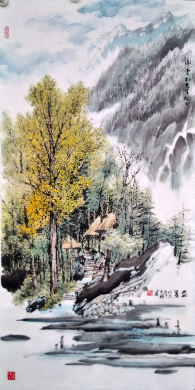 陈文人物画作品,国画作品欣赏陈文士