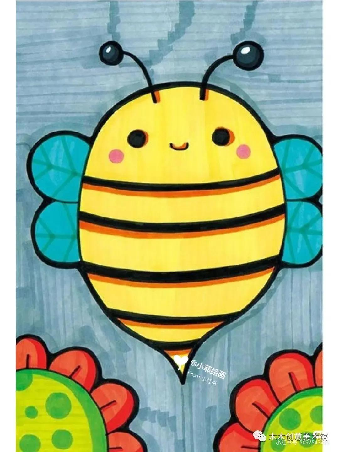 马克笔画儿童画简单好看,儿童马克笔画画简单又好看图片