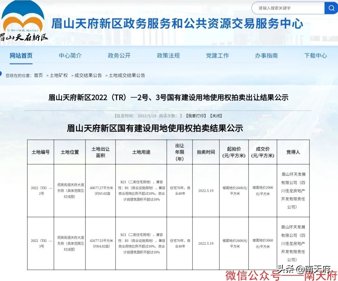 天府新区天投93亩项目,眉山天投视高项目