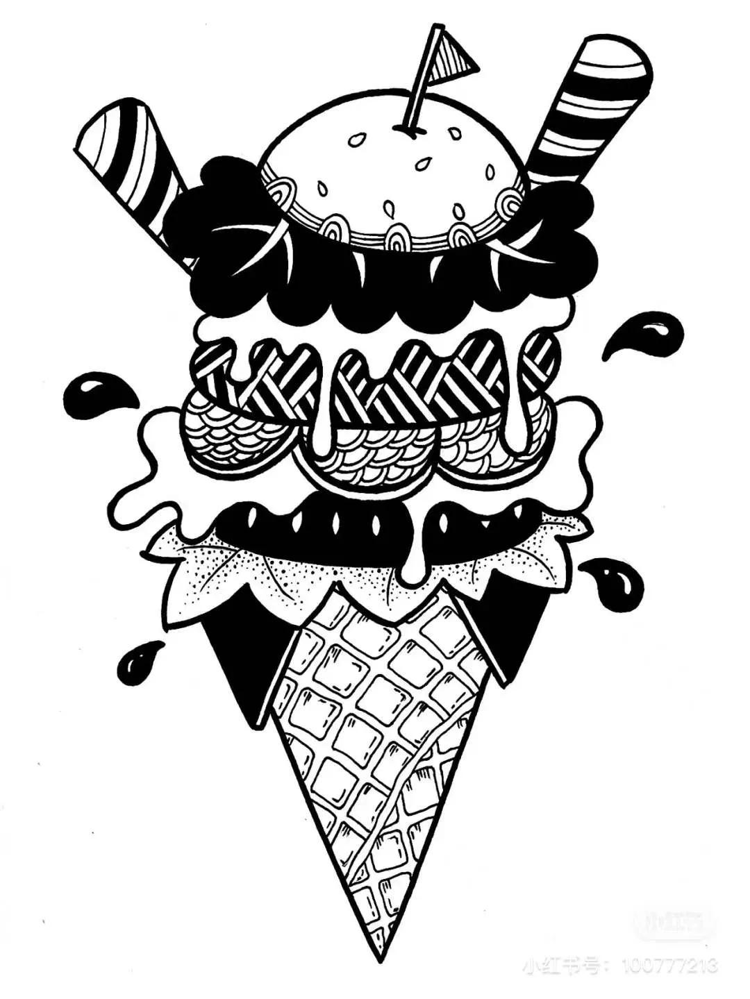 50张设计感十足的创意线描，随手画就能创造美，零基础也可以画