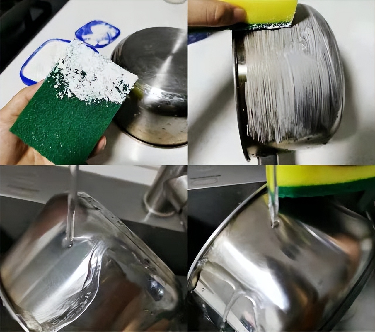 不锈钢锅烧糊了锅底怎么去黑如新,不粘锅锅底烧了发黄如何处理