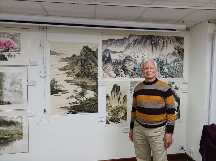 仁山智水山水画,仁山智水书法作品