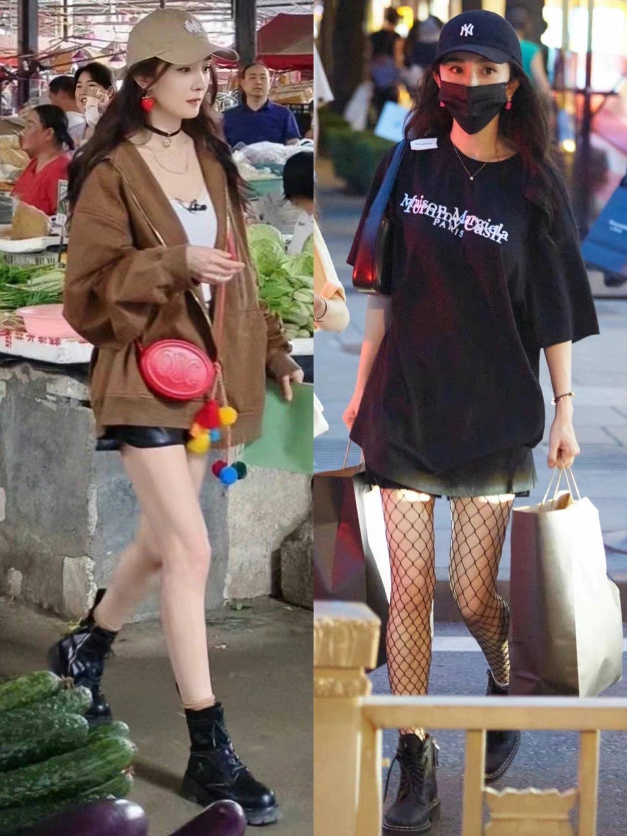 杨幂王子文都穿的条纹衬衫,小个子王子文冬季穿搭