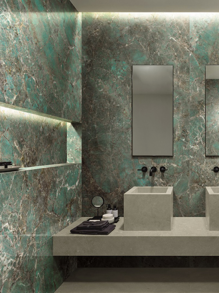 装修大理石砖怎么选择,卫生间地面铺贴600*1200的岩板