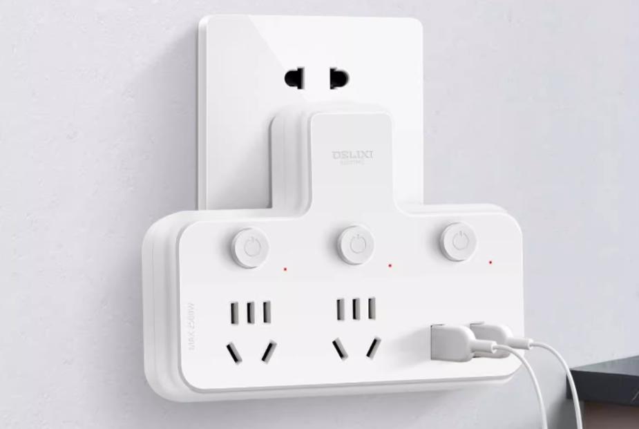 德力西5孔导轨插座,德力西5代轨道插座