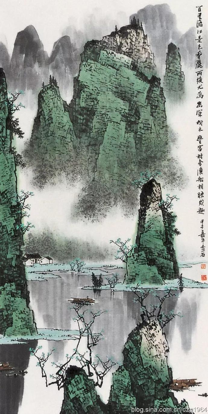 中国画山水画名作高清图片,古代名家横幅山水画作品欣赏