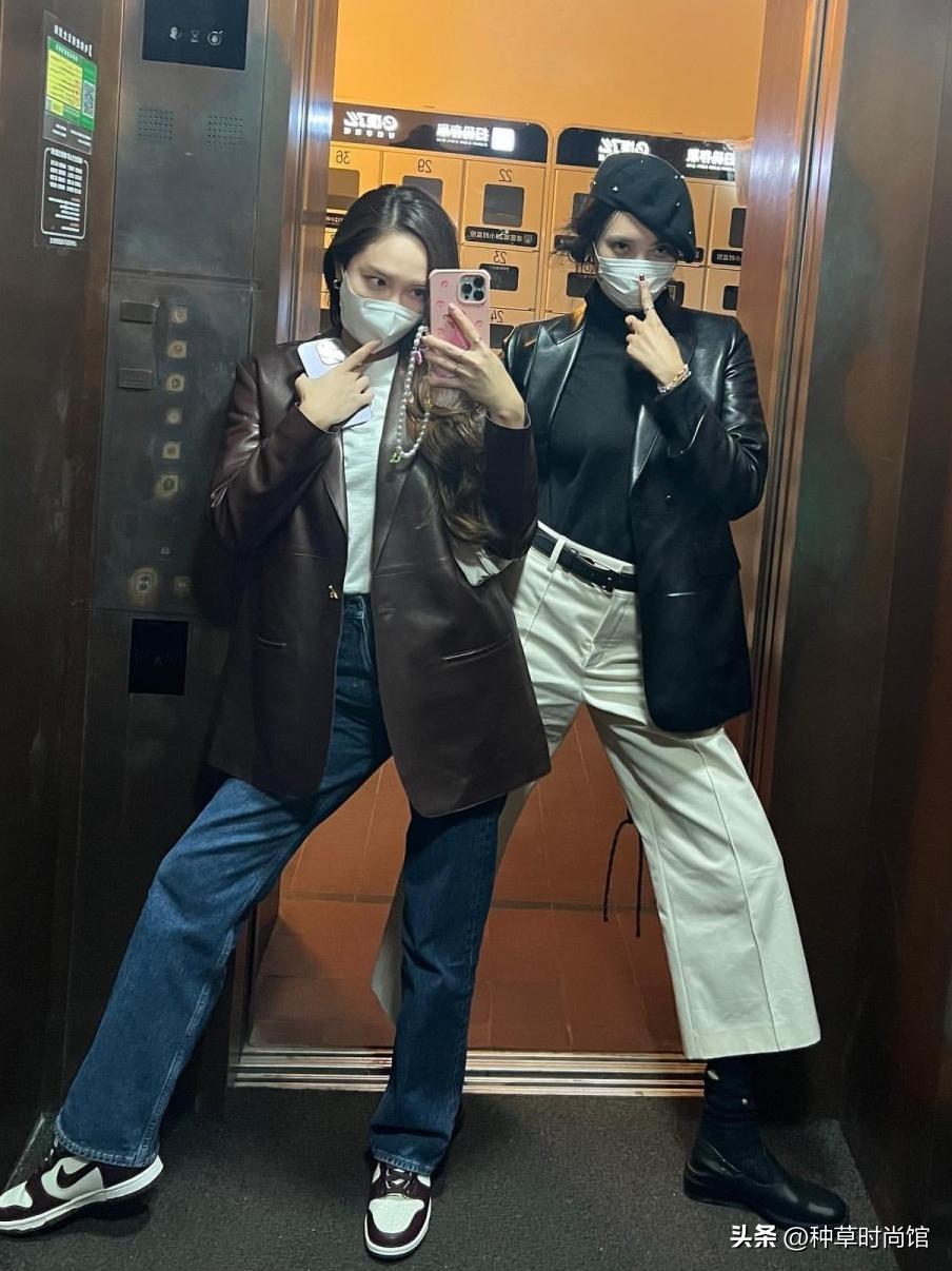 韩国小姐姐冬日穿搭,拜托冬天穿短袖