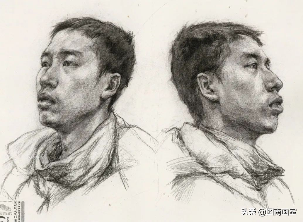 中国美术学院素描头像高分作品,全国素描高分作品