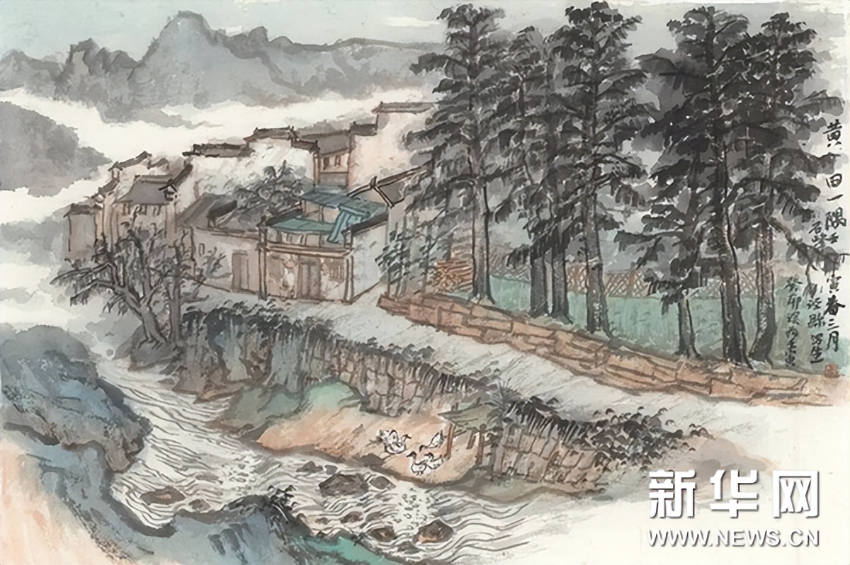 泾县中国山水画,泾县风景写生