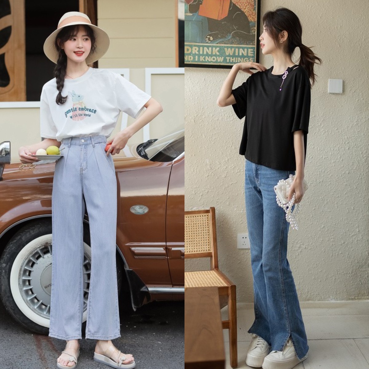 深灰色t恤配什么颜色的下装好看,夏天穿T恤的搭配技巧