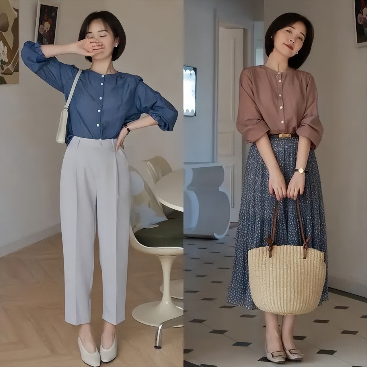 40岁女人别穿老气妈妈装,奶奶衫怎么穿才好看