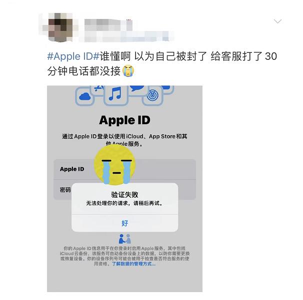 appleid被停用,苹果id注册服务宕机了