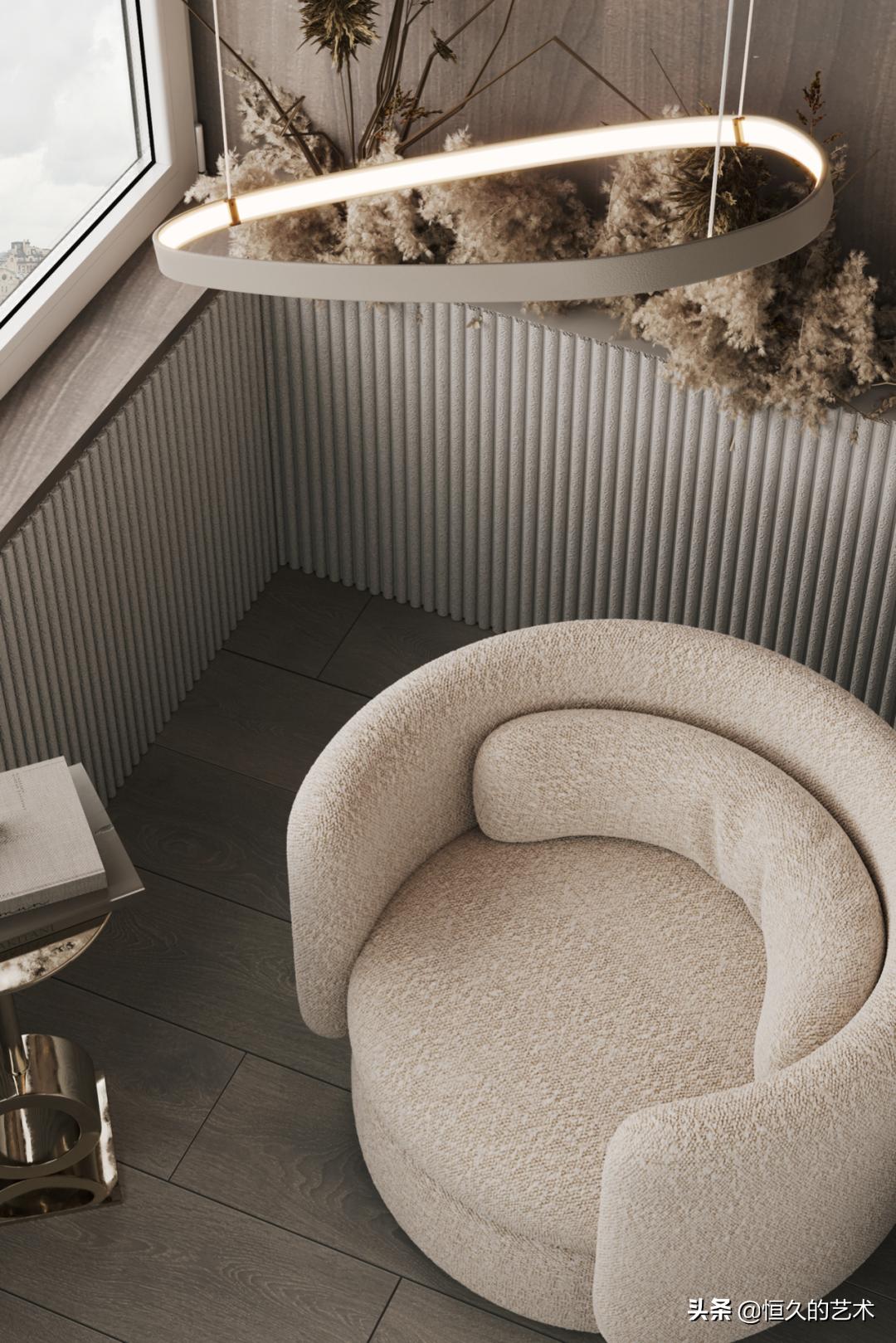 客厅石材木饰面效果,石材和实木搭配装修效果图