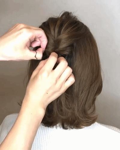 简单又酷又飒的发型中长发编发,干脆利索的中长发编发