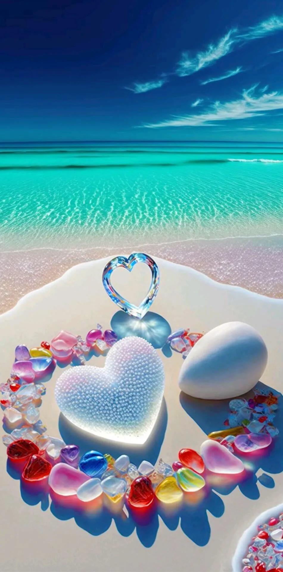 唯美心形图片高清壁纸,爱心壁纸图片唯美简约