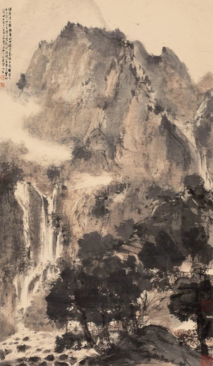 傅抱石山水画100幅欣赏,傅抱石山水画100幅高清图欣赏