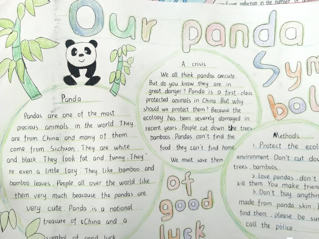 保护动物的英语手抄报六年级图文,英语保护动物手抄报六年级内容