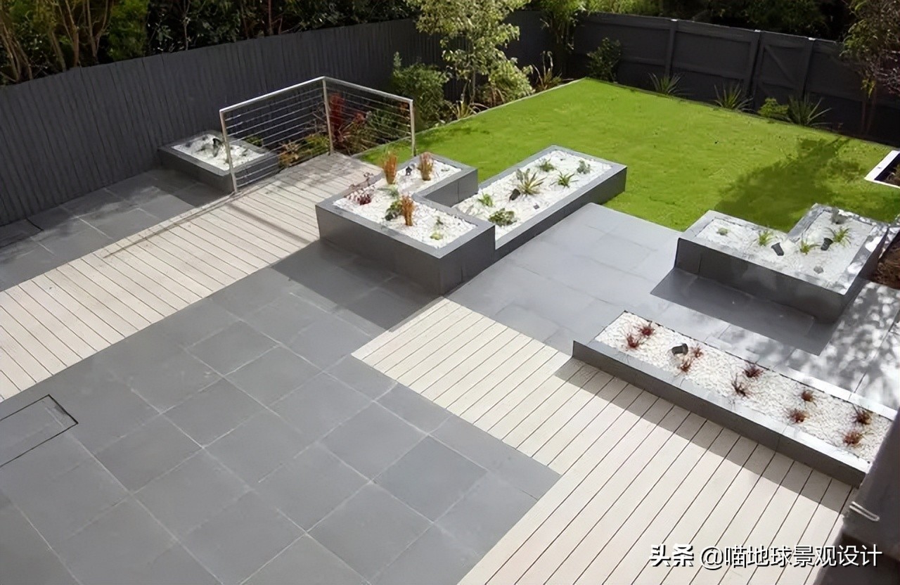 简洁清爽的现代景观别墅庭院赏析,现代简约别墅园林设计效果图