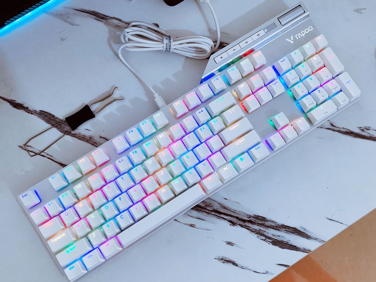 雷柏v700s合金版混光机械键盘,客制化雷柏