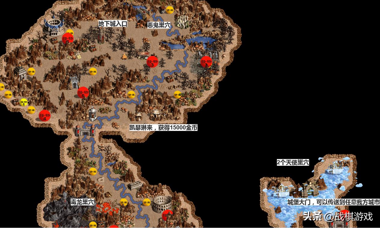 英雄无敌3深渊号角恶魔法则攻略,英雄无敌三深渊号角地图