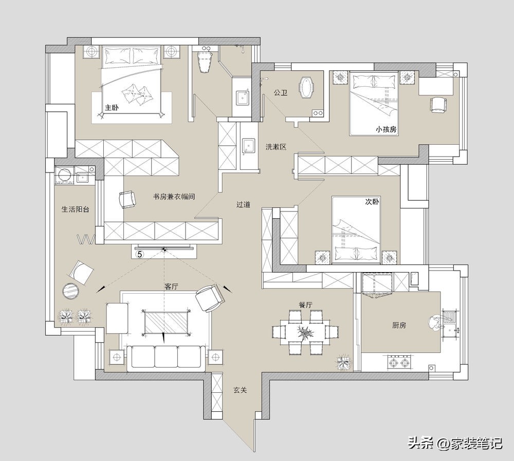 长沙现代轻奢装修风格130平高级感,90后小夫妻花8万元装修的现代风格