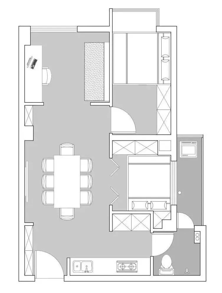 75平米三房小户型旧房翻新改造,48平小户型旧房翻新