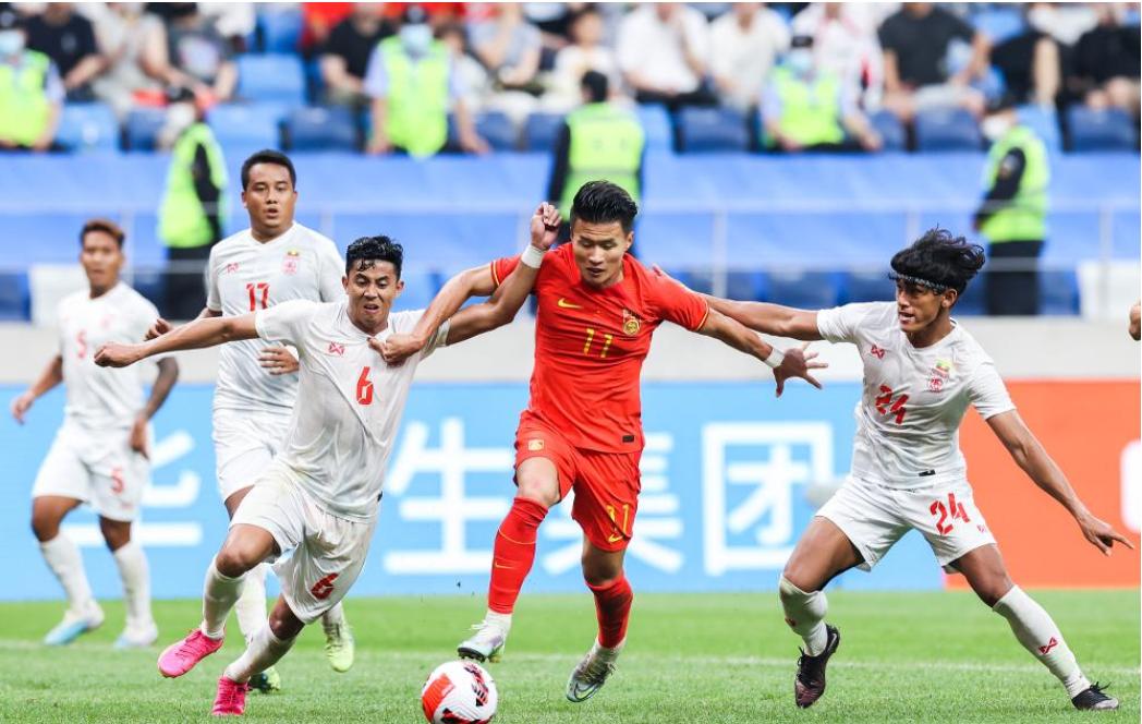 中国男足亚运队4-0大胜缅甸队,中国男足4-0缅甸精彩回放