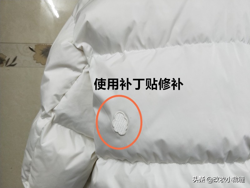 刺绣补破洞羽绒服,羽绒服破洞刺绣图案
