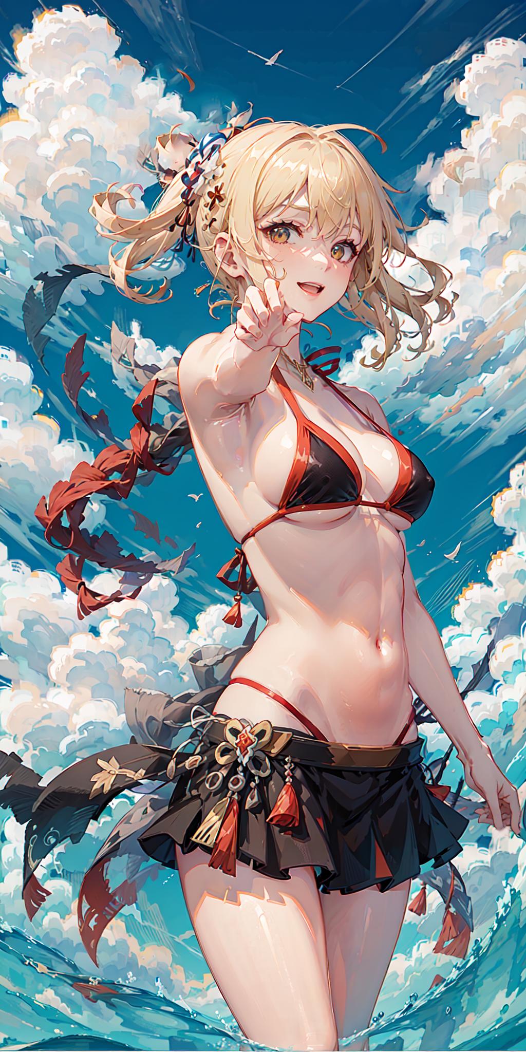 原神宵宫动漫壁纸,原神宵宫和空的壁纸