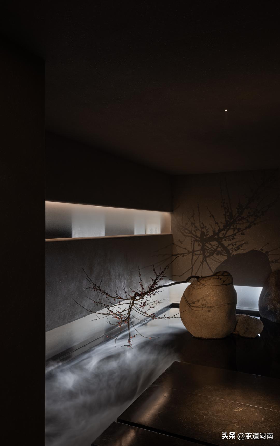 不装吊顶的禅意茶室装修效果图,广东禅意茶室私人会所包厢设计