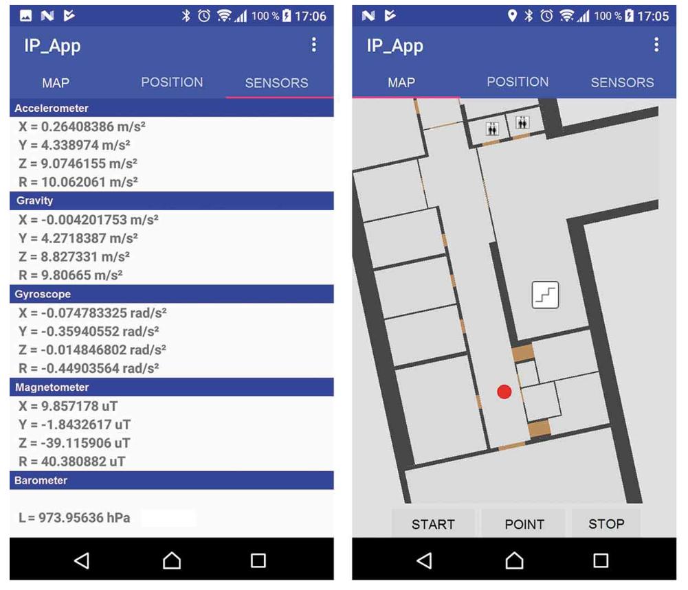 智能手机的内置传感器，可解决因建筑物遮挡导致室内定位难的问题