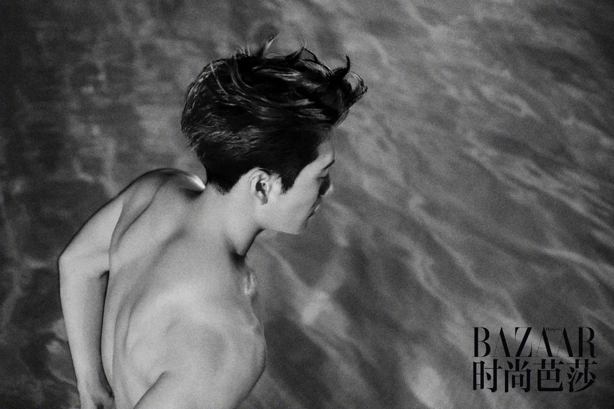 时尚芭莎肖战银发造型高清,肖战登时尚芭莎封面人物