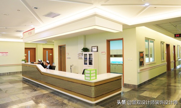 护士站背景墙分隔设计,护士站治疗室设计布局效果图