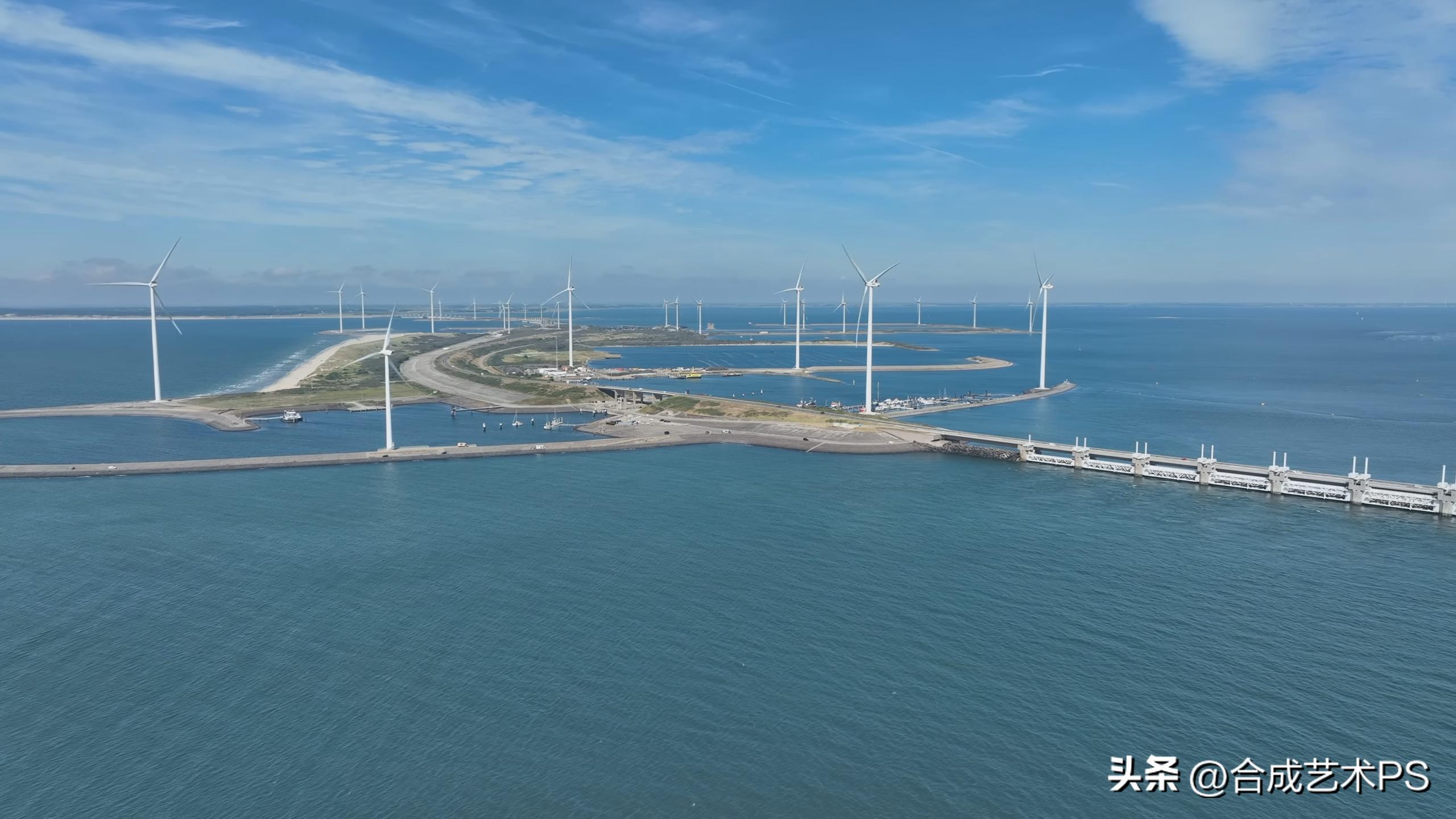 风车王国荷兰,荷兰田野中的风车