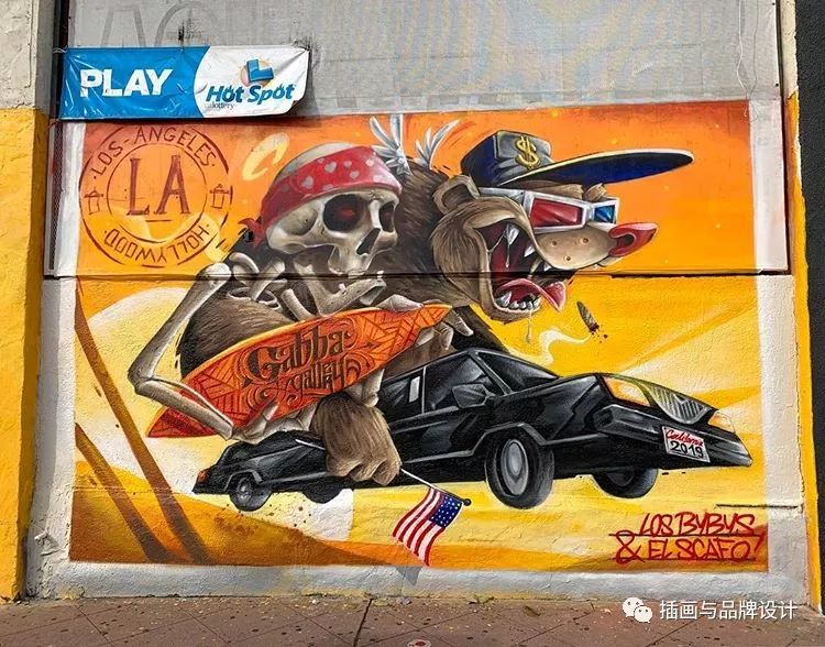 超震撼的墙绘,有视觉冲击感极简的墙绘