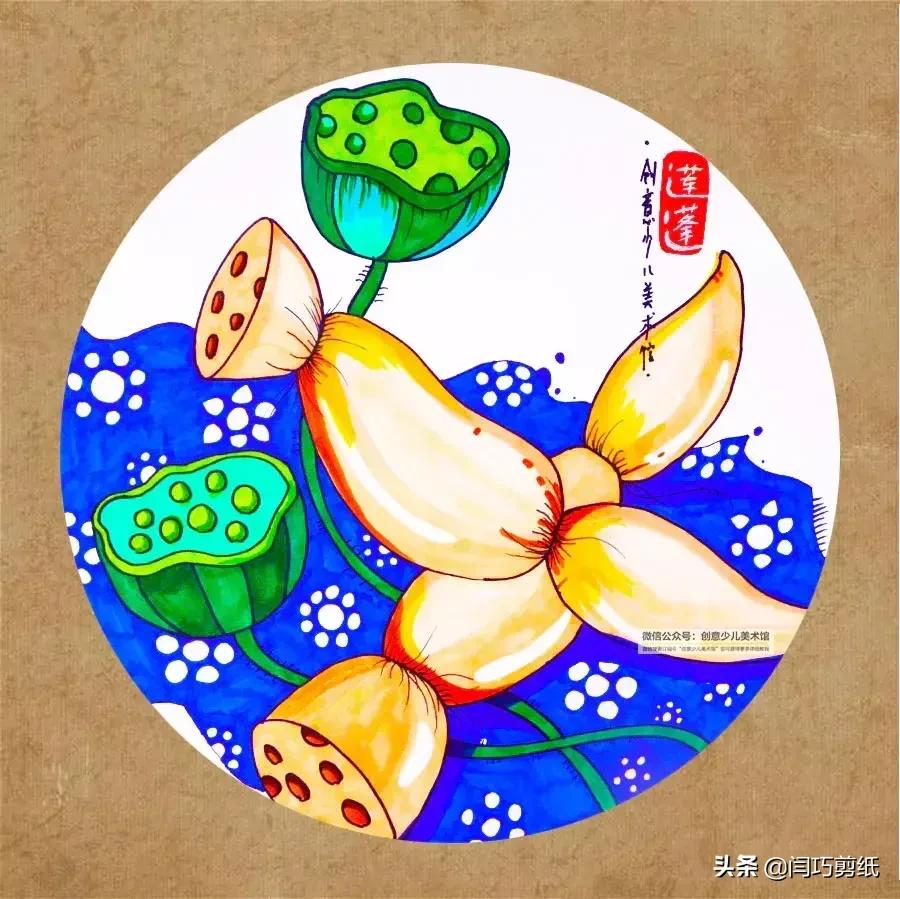 简单又好看的儿童创意画,儿童绘画创意4-6岁水彩笔或蜡笔