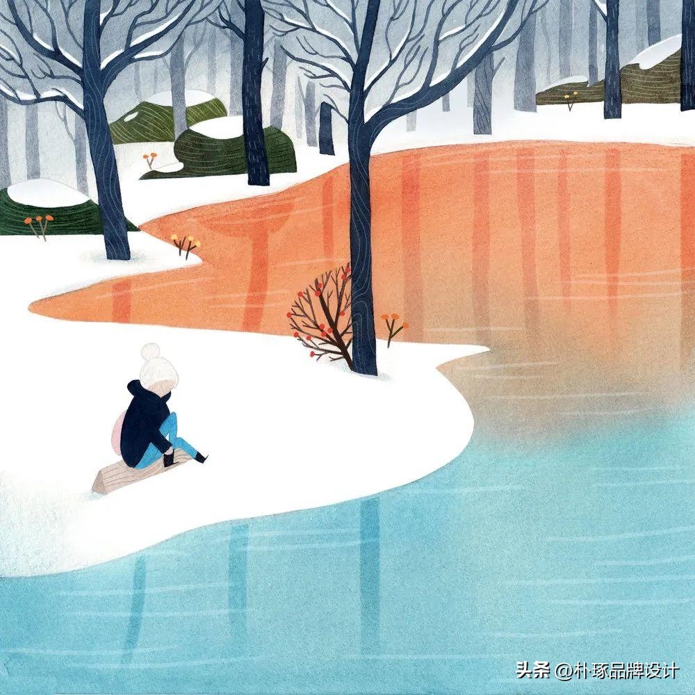 有深度意境的插画,如此清新淡雅的插画太有美感了