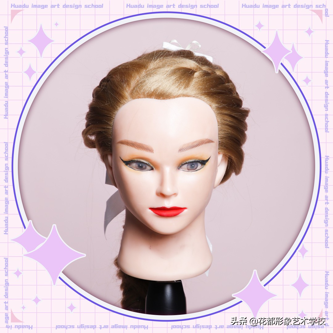 唯美学生编发教程,学化妆学美甲来花都