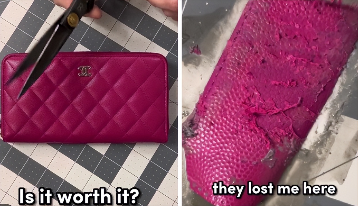 网红小哥买下各种奢侈包包剪碎和火烧,只为揭开奢侈品的暴利真相