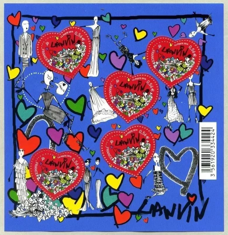 不愧是法国！心形情人节邮票说jet’aime（我爱你）