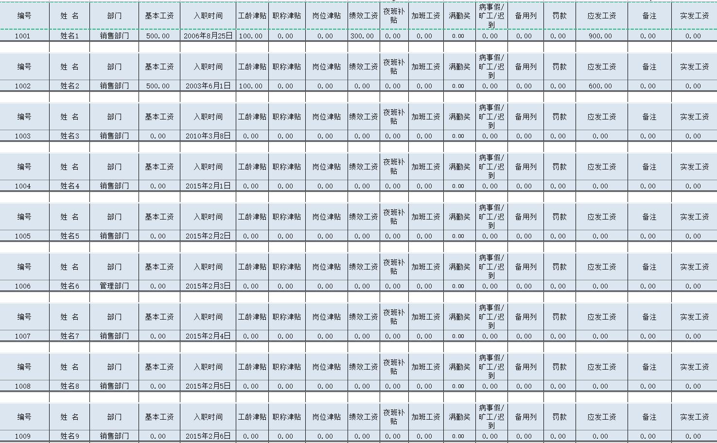 Excel全自动工资核算系统,员工工资管理系统excel制作