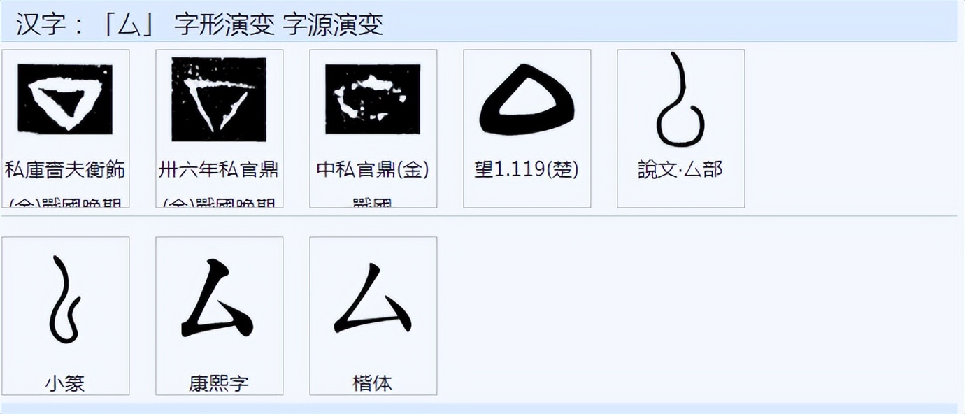 厶、厷、厸、厹、厺、厼、厽读什么？意义是什么？