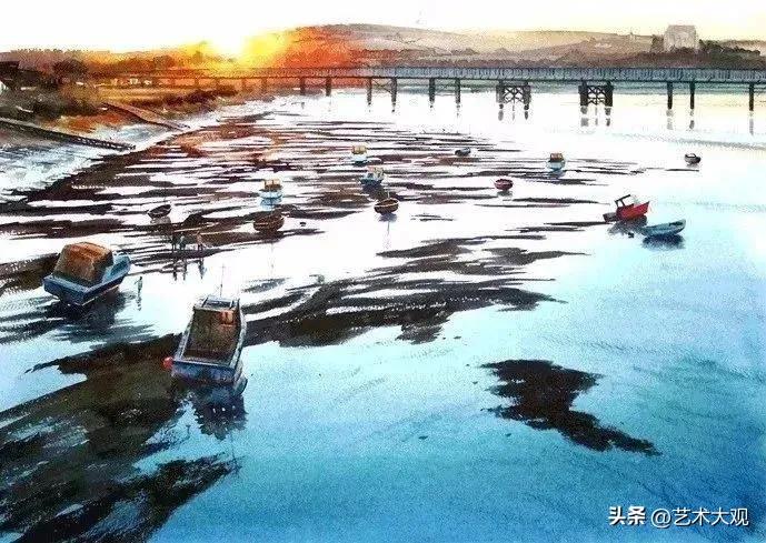 欧美风景水彩画名作,欧洲顶尖水彩大师的风景画欣赏